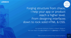 Desktop Screenshot of lensco.be
